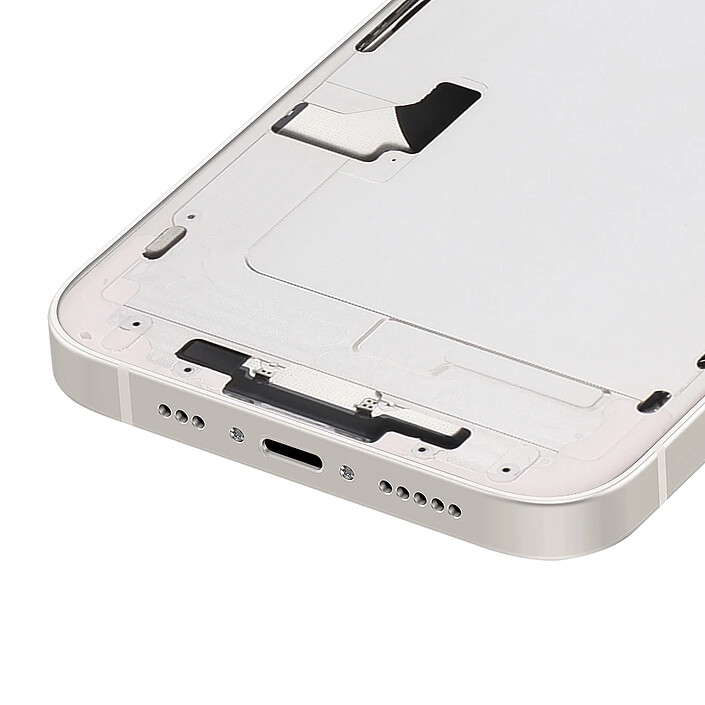 Avis Clappio Châssis Complet pour iPhone 14 avec Vitre Arrière et Lentilles Caméra Blanc