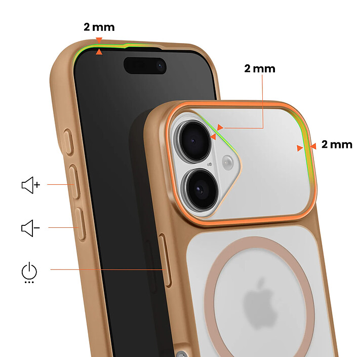 Avis Avizar Coque MagSafe pour iPhone 16 Protection Bi-matière Dos Rigide