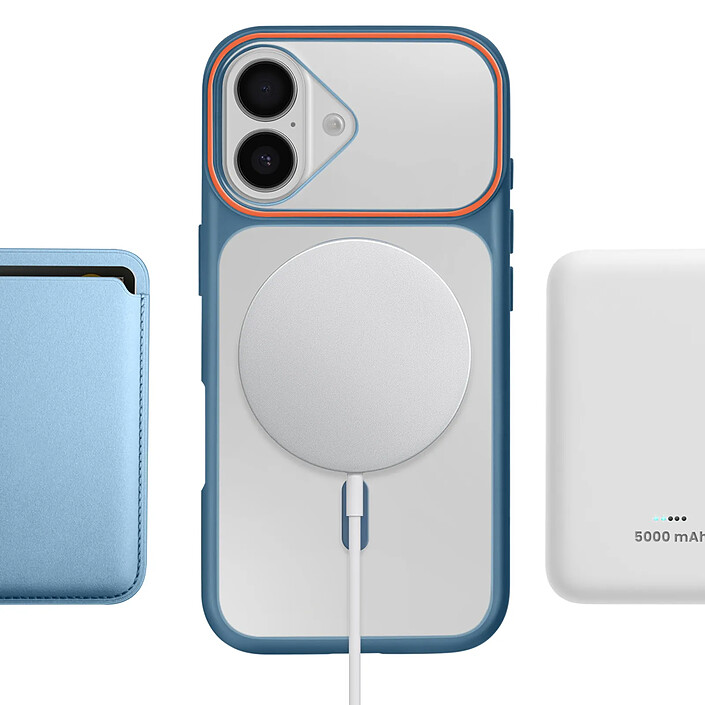 Avizar Coque MagSafe pour iPhone 16 Protection Bi-matière Dos Rigide pas cher