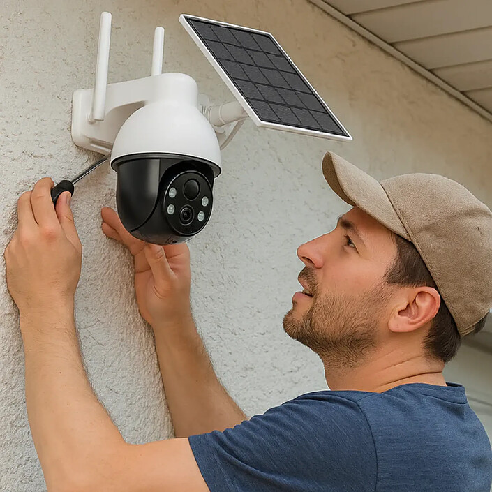Avis Daewoo - Caméra de surveillance totalement autonome W512MW - Livrée avec panneau solaire - Détection de mouvement améliorée et Vision nocturne couleur