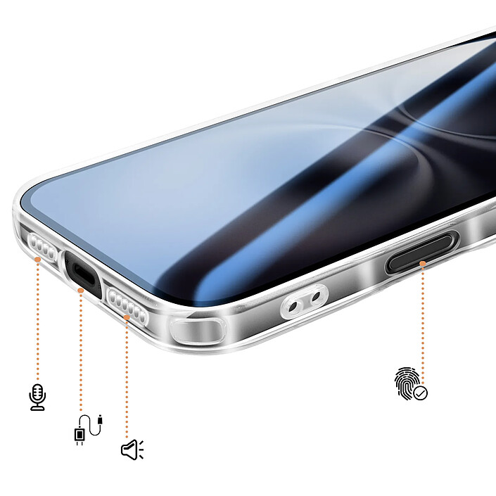 Acheter Avizar Coque MagSafe pour iPhone 16 Plus avec Bords Renforcés Bi-Matière Souple Blanc