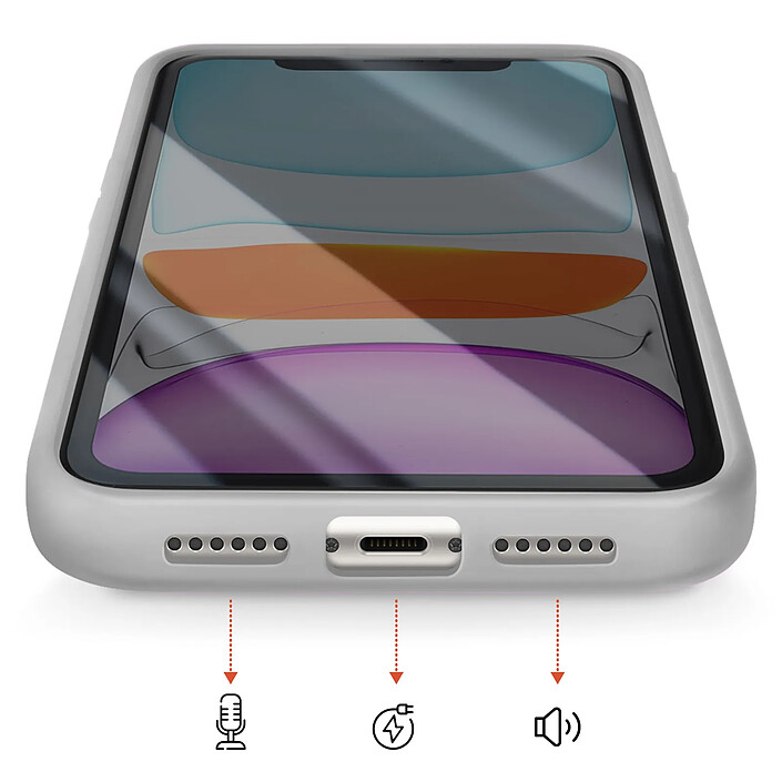 Avizar Coque MagSafe pour iPhone 11 Dos Fumé avec Cadre en Silicone Renforcée pas cher