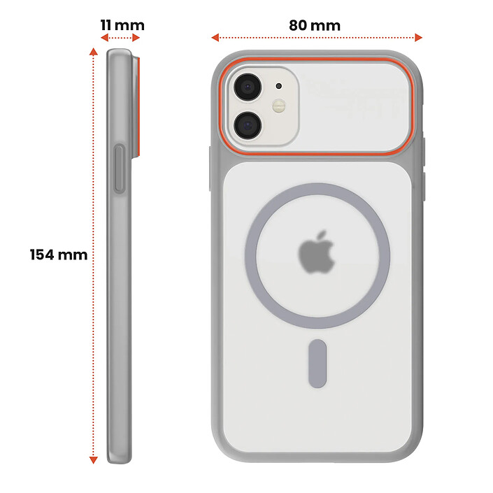 Avis Avizar Coque MagSafe pour iPhone 11 Dos Fumé avec Cadre en Silicone Renforcée