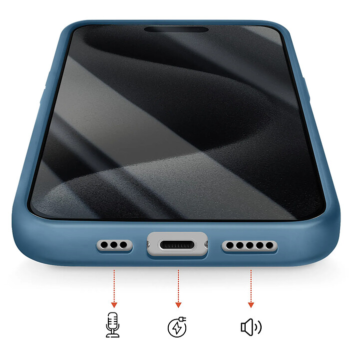 Acheter Avizar Coque MagSafe pour iPhone 15 Pro Dos Fumé avec Cadre en Silicone Renforcée