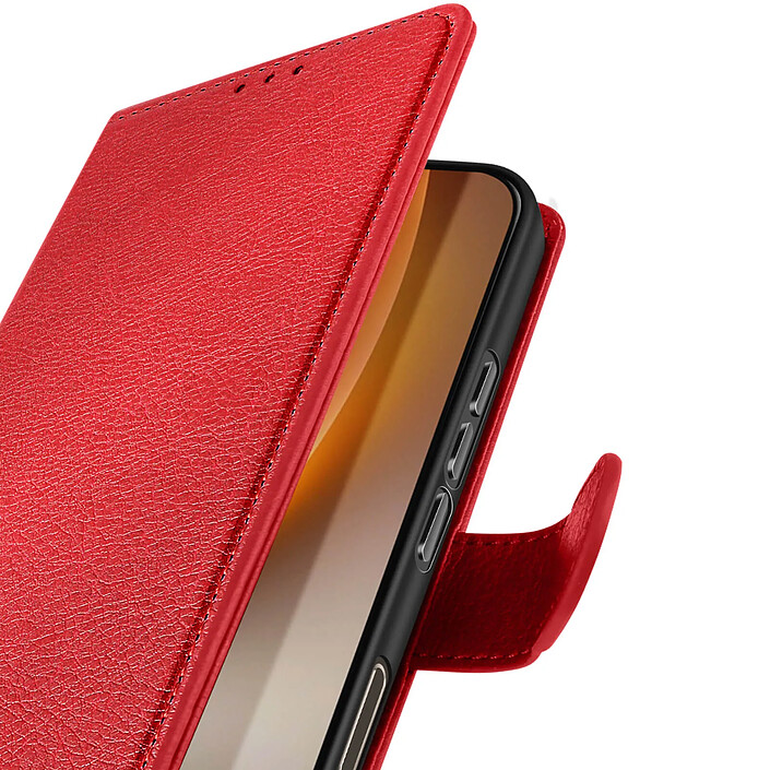 Avis Avizar Étui Folio pour Honor Magic 8 Pro Série Chesterfield avec Fonction Support Rouge