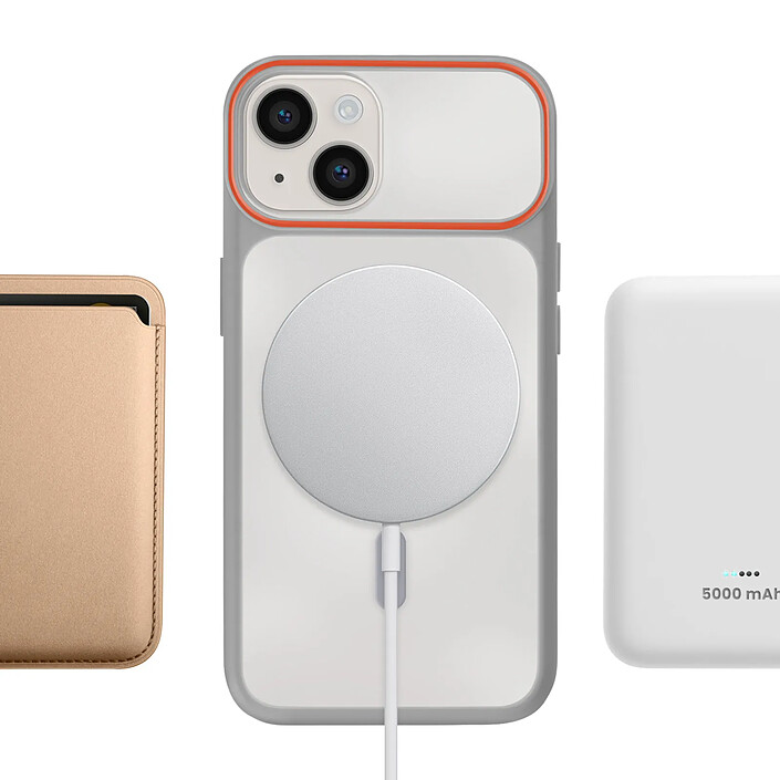 Avizar Coque MagSafe pour iPhone 15 Plus / 14 Plus Dos Rigide avec Cadre en Silicone pas cher