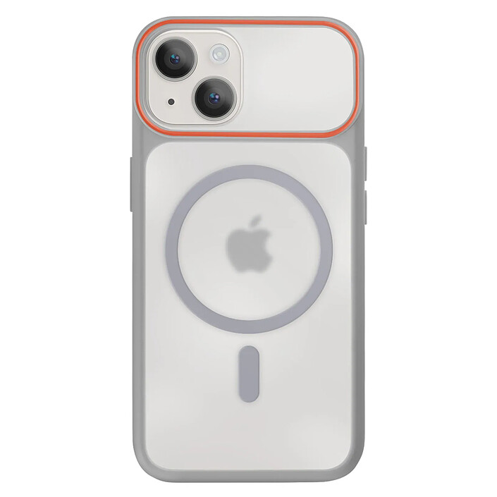 Avizar Coque MagSafe pour iPhone 15 Plus / 14 Plus Dos Rigide avec Cadre en Silicone