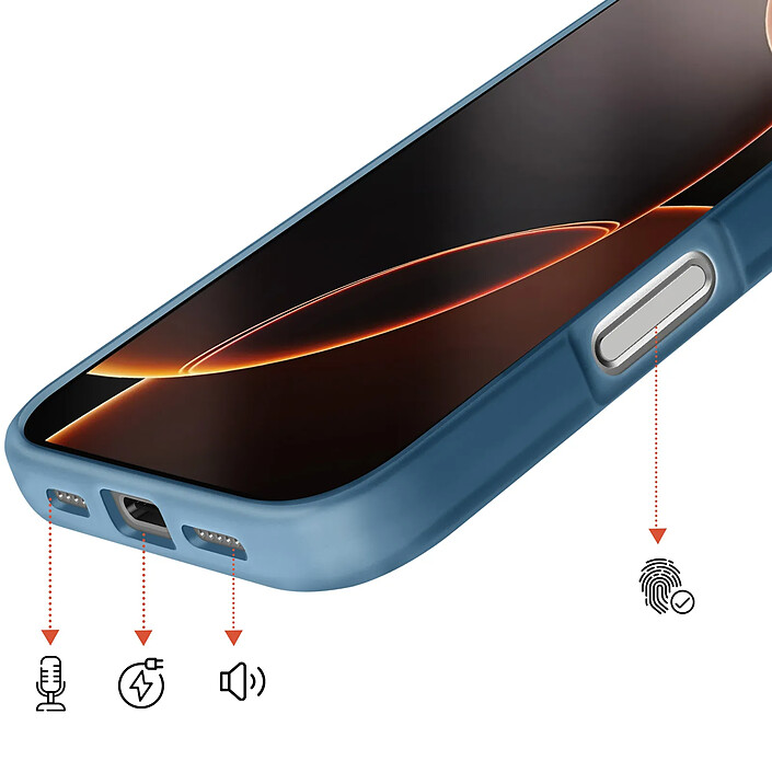 Acheter Avizar Coque MagSafe pour iPhone 16 Pro Max Dos Fumé avec Cadre en Silicone Renforcée