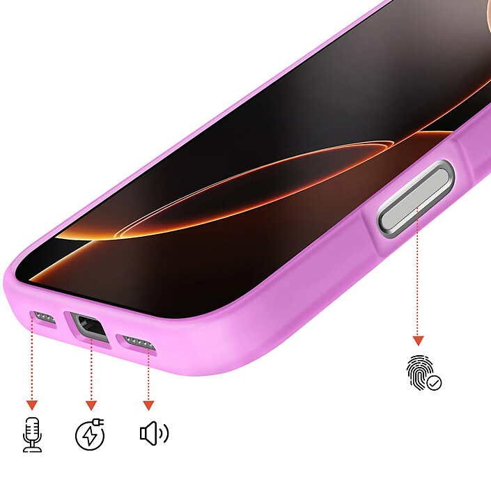 Acheter Avizar Coque MagSafe pour iPhone 16 Pro Max Dos Fumé avec Cadre en Silicone Renforcée