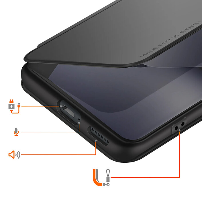 Acheter Xfm Étui pour Redmi Note 15 5G / 4G avec Porte-carte et Dragonne Amovible Noir