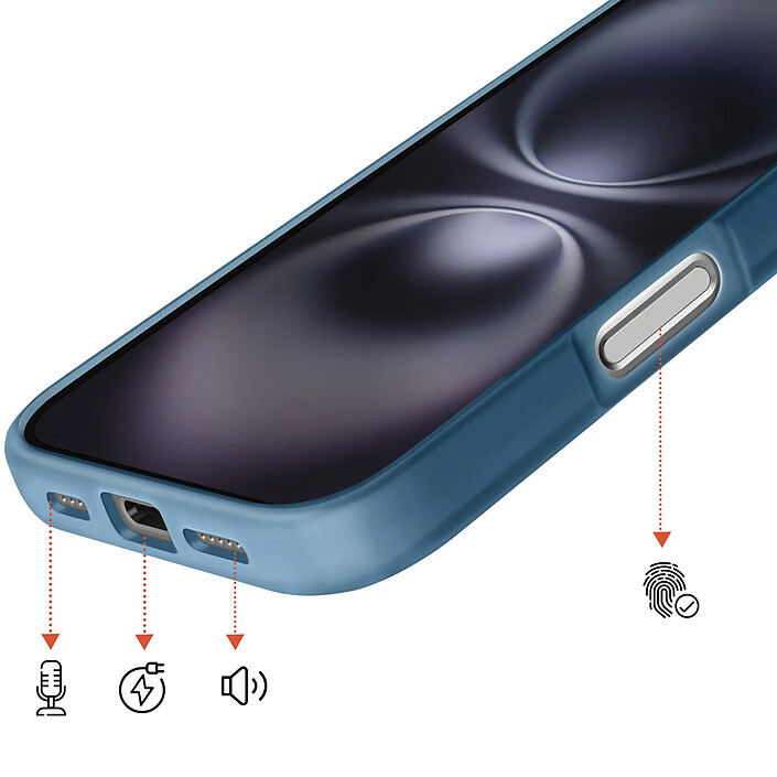 Acheter Avizar Coque MagSafe pour iPhone 16 Plus Dos Fumé avec Cadre en Silicone Renforcée