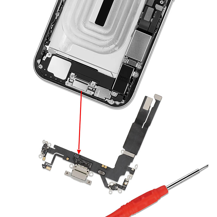 Acheter Clappio Connecteur de Charge USB-C pour iPhone 17 avec Microphone Intégré