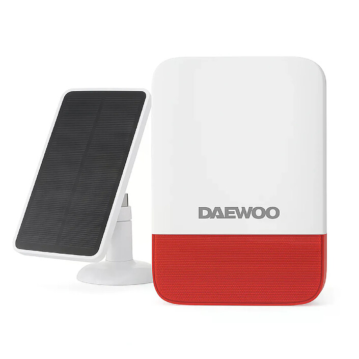 Daewoo - Sirene solaire WOS305S - Panneau solaire déporté - 110Db - Compatibles avec les centrales AM301/AM302 et Vigilia