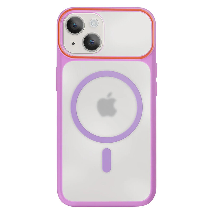 Avizar Coque MagSafe pour iPhone 15 Plus / 14 Plus Dos Rigide avec Cadre en Silicone