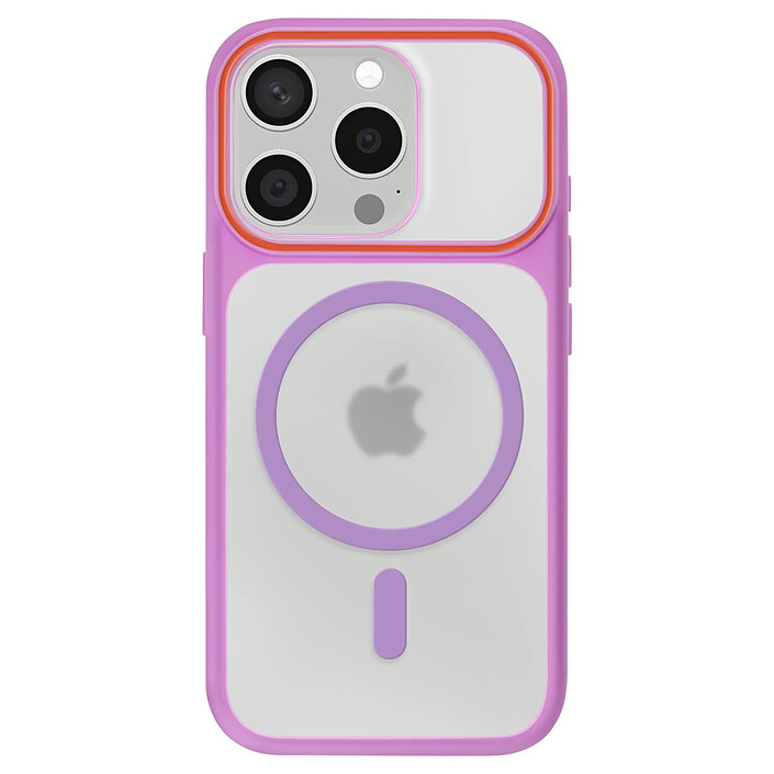 Avizar Coque MagSafe pour iPhone 15 Pro Dos Fumé avec Cadre en Silicone Renforcée