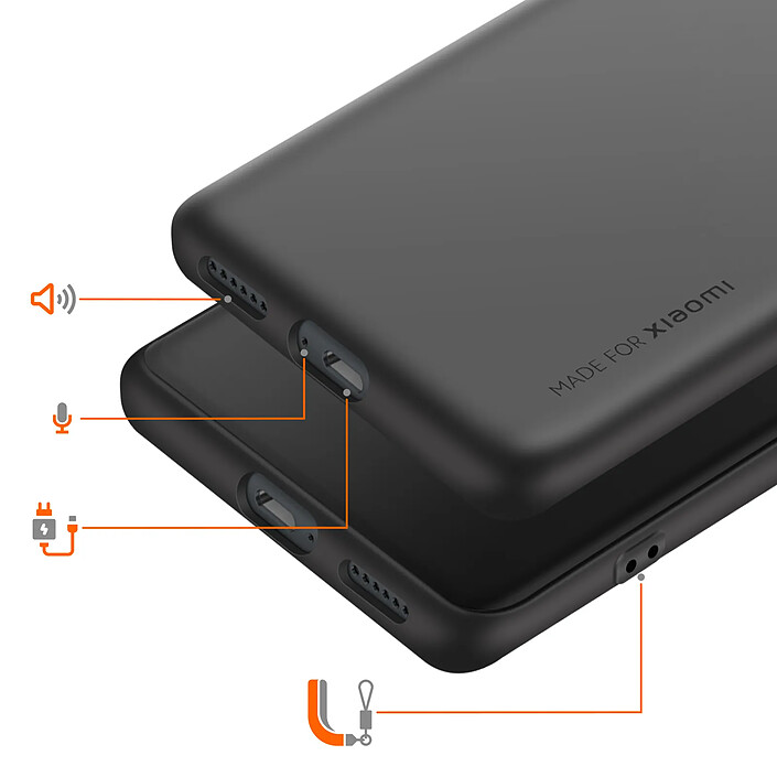 Acheter Xfm Coque Soft Touch pour Redmi Note 15 5G / 4G avec Verre Trempé Bord à Bord Noir