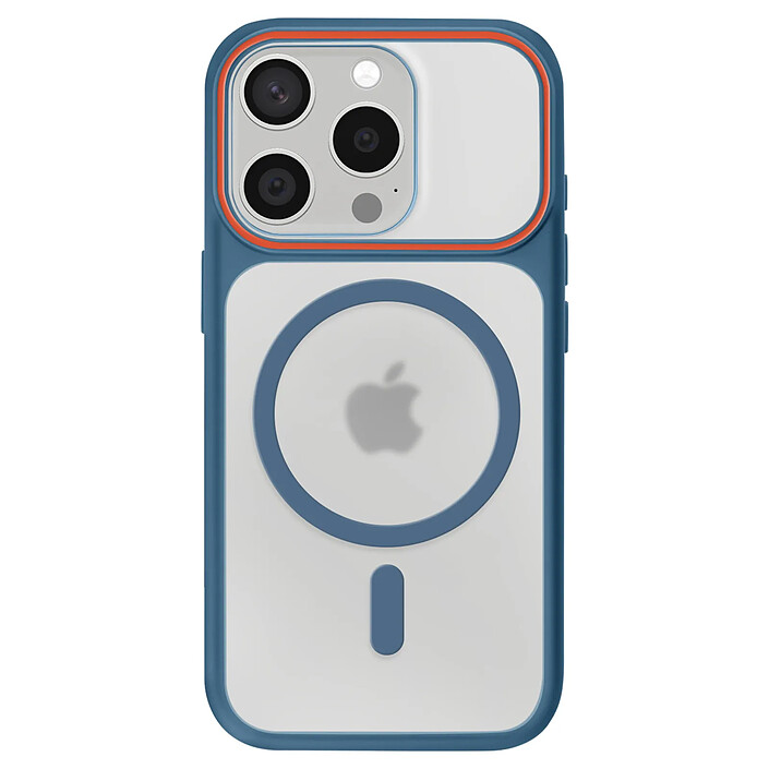 Avizar Coque MagSafe pour iPhone 15 Pro Dos Fumé avec Cadre en Silicone Renforcée