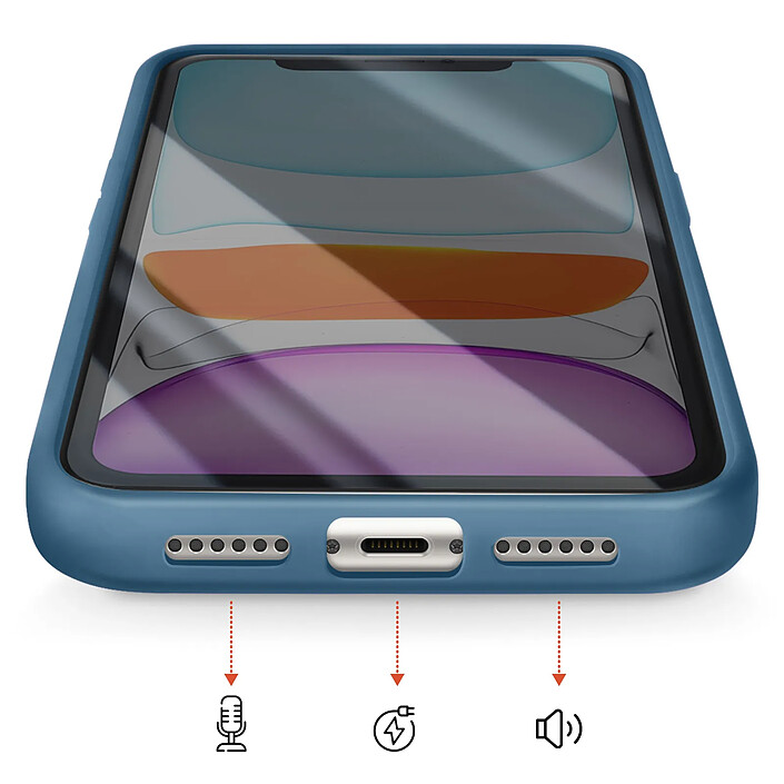 Avizar Coque MagSafe pour iPhone 11 Dos Fumé avec Cadre en Silicone Renforcée pas cher