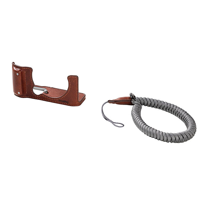 SMALLRIG 4880 Camera Leather Half Case Kit for FUJIFILM X-M5 (Brown)