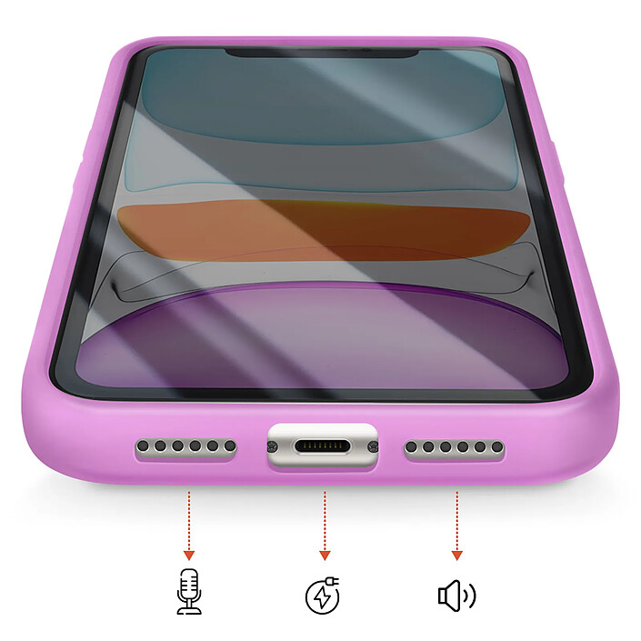 Avizar Coque MagSafe pour iPhone 11 Dos Fumé avec Cadre en Silicone Renforcée pas cher