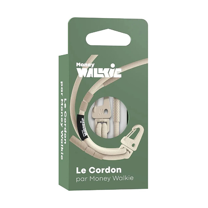 MONEY WALKIE Tour de Cou pour Walkie / Smartphone / Appareils Électroniques Ajustable Beige pas cher