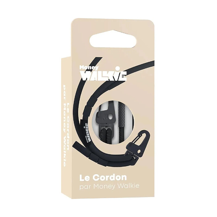 MONEY WALKIE Tour de Cou pour Walkie / Smartphone / Appareils Électroniques Ajustable Noir pas cher