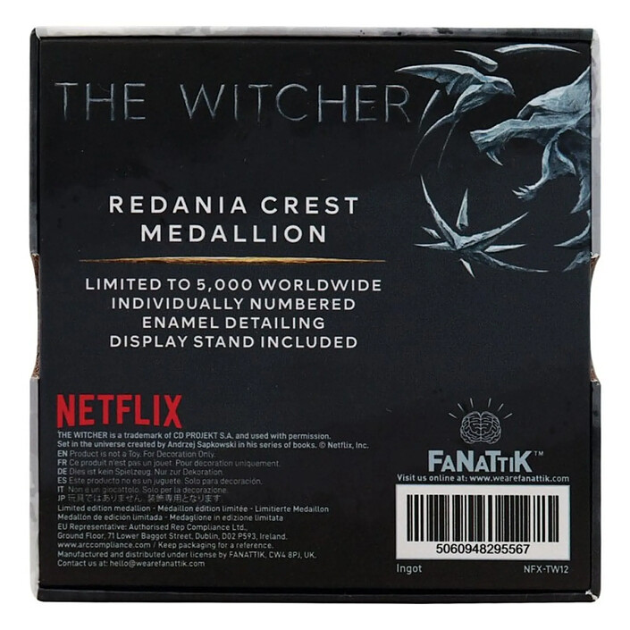 Avis The Witcher - Médaillon Redania Crest Limited Edition