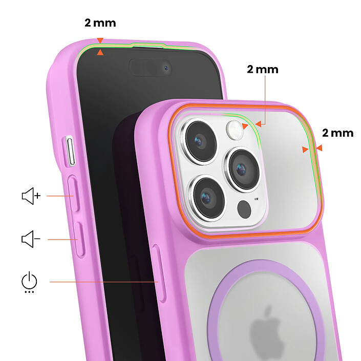 Avis Avizar Coque pour iPhone 14 Pro Conception Bi-Matière Compatible MagSafe Violet