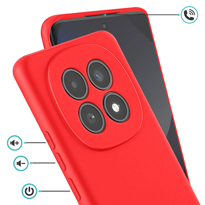 Avis Roar Coque pour Redmi Note 15 Série Colorful Jelly en Silicone Finition Mate Rouge