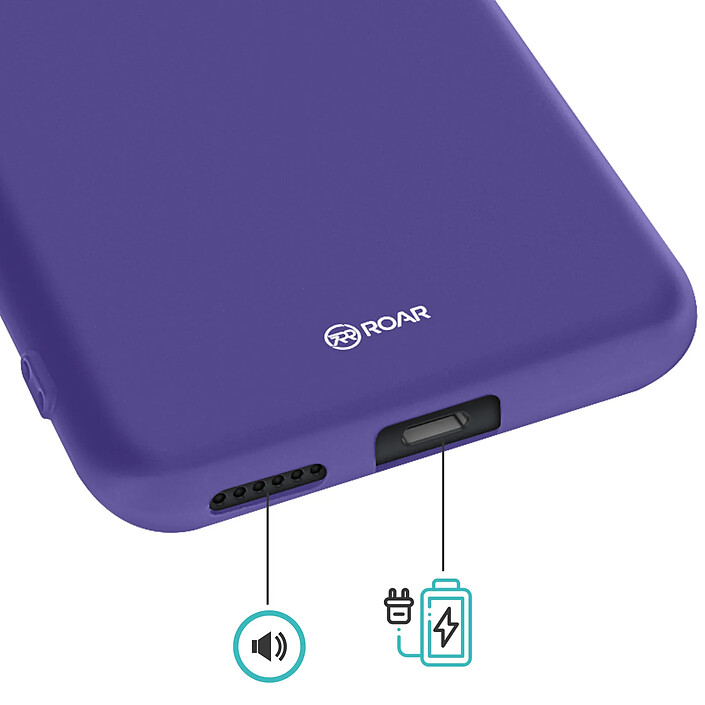 Acheter Roar Coque pour Redmi Note 15 Série Colorful Jelly en Silicone Finition Mate Violet