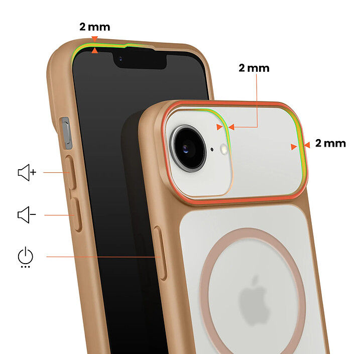 Avis Avizar Coque pour iPhone 16e Conception Bi-Matière Compatible MagSafe