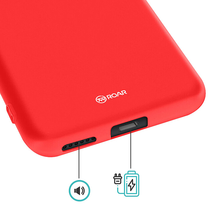 Acheter Roar Coque pour Redmi Note 15 Série Colorful Jelly en Silicone Finition Mate Rouge