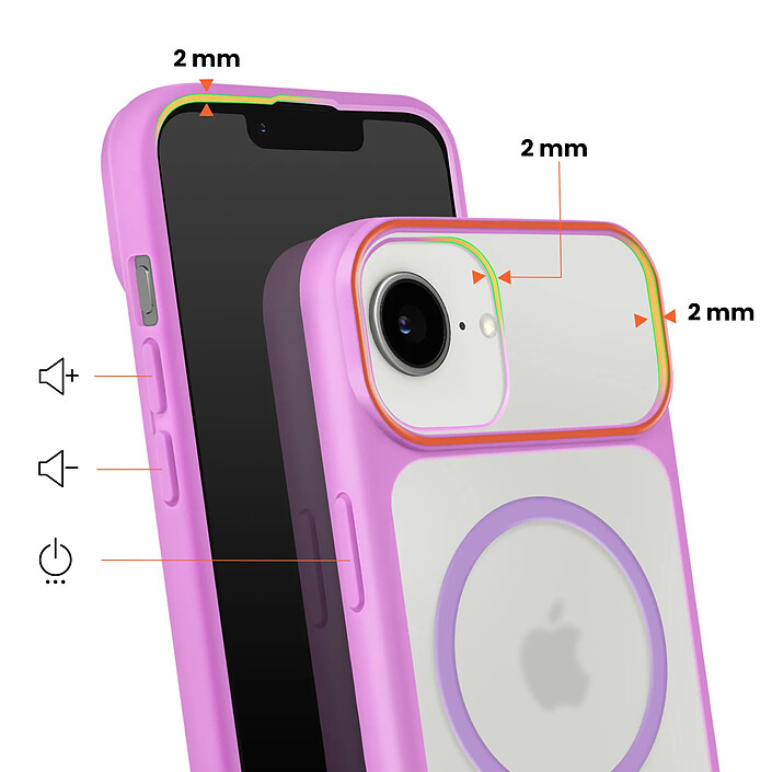 Avis Avizar Coque pour iPhone 16e Conception Bi-Matière Compatible MagSafe