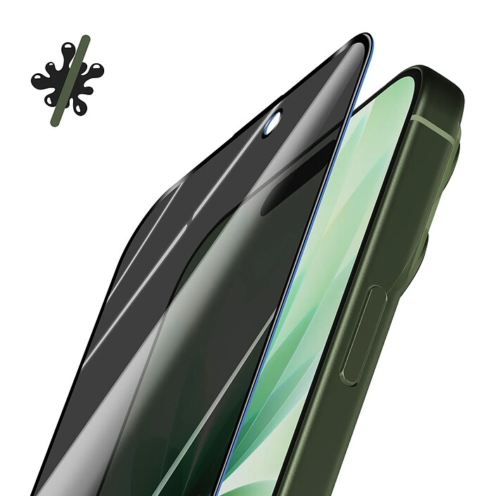Avizar Protection Écran Verre Trempé pour iPhone 17 Anti-Espion Dureté 9H Noir transparent pas cher