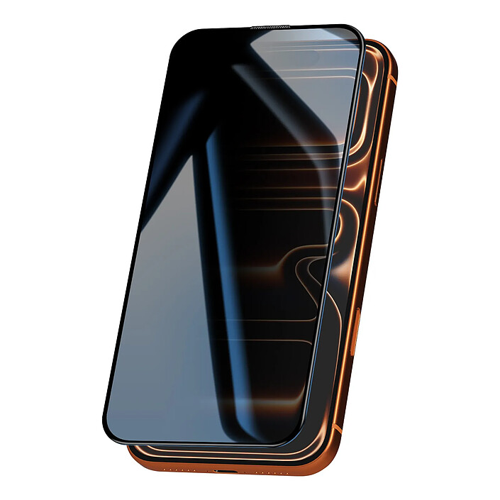 Avizar Protection Écran Verre Trempé pour iPhone 17 Pro Max Anti-Espion Noir transparent