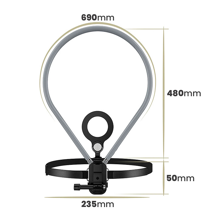 Avis Hoko Support MagSafe Tour de Cou pour iPhone / GoPro Fixation Mains Libres Solide Noir