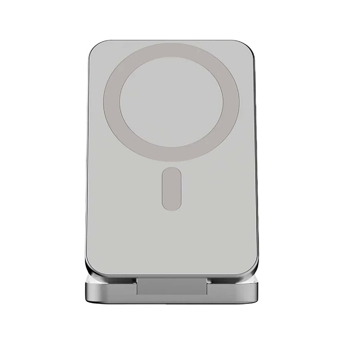 LNQ Powerbank Magnétique 3-en-1 8000mAh avec Support Pliable et Port USB-C PD 20W Argent pas cher