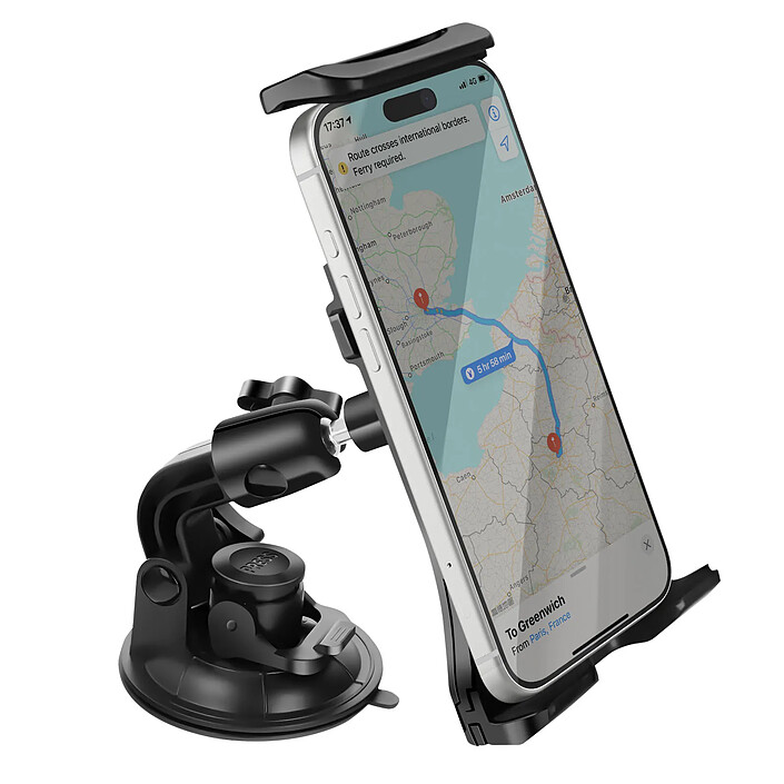 Avizar Support Voiture Ventouse pour Tablette et Smartphone 7" à 10" Tête Rotative 360°