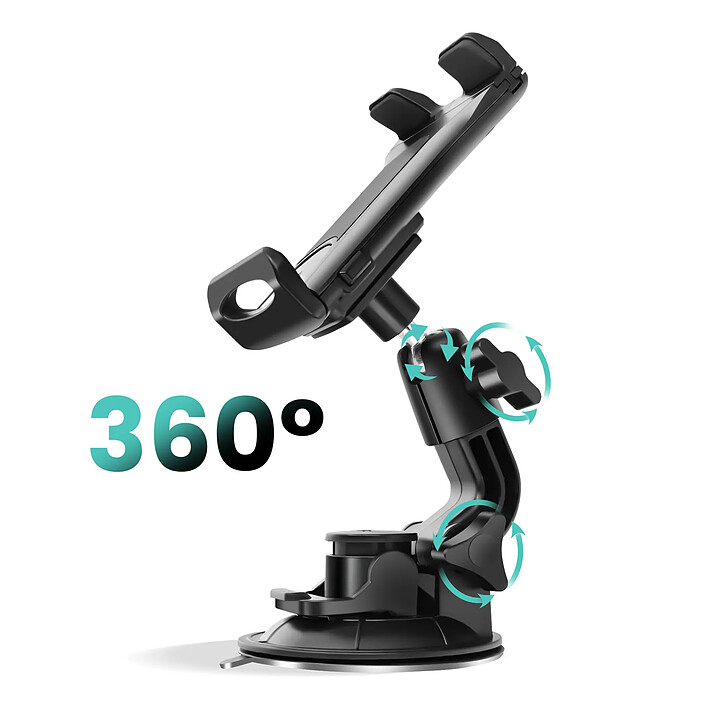 Avis Avizar Support Voiture Ventouse pour Tablette et Smartphone 7" à 10" Tête Rotative 360°