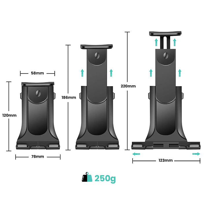 Acheter Avizar Support Voiture Ventouse pour Tablette et Smartphone 7" à 10" Tête Rotative 360°