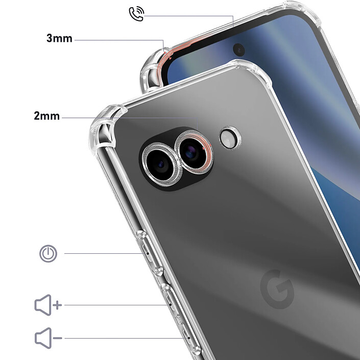 Avis Avizar Coque pour Google Pixel 10a avec Coins Renforcés et Bords Surélevés Antichoc