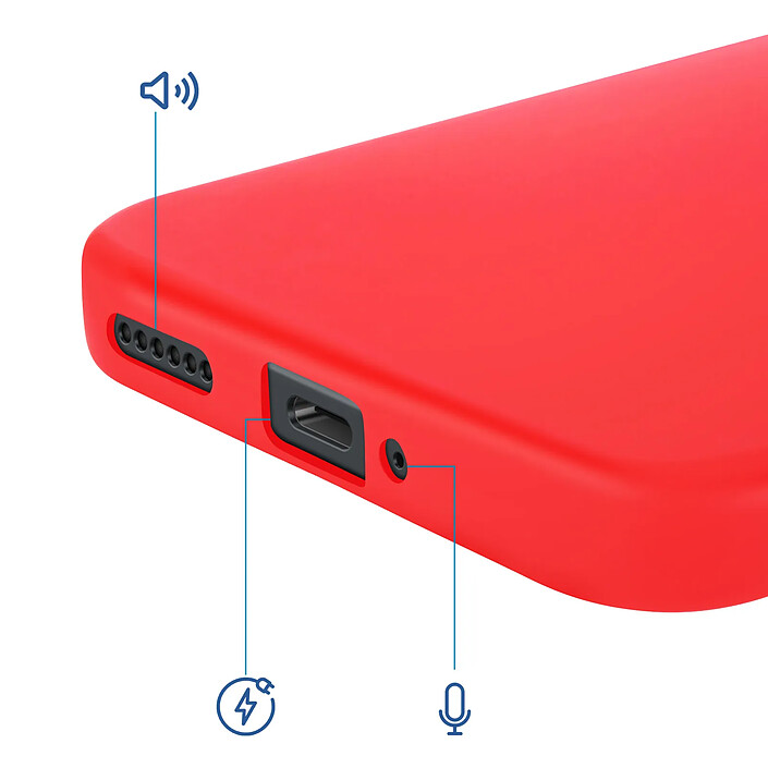 Avizar Coque Soft-Touch pour Redmi Note 15 Pro 5G en Silicone Anti-dérapant Rouge pas cher
