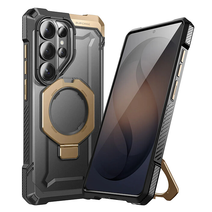 Supcase Coque MagSafe pour Galaxy S26 Ultra Unicorn Beetle Grip Antichoc Militaire 4.5m Dorée