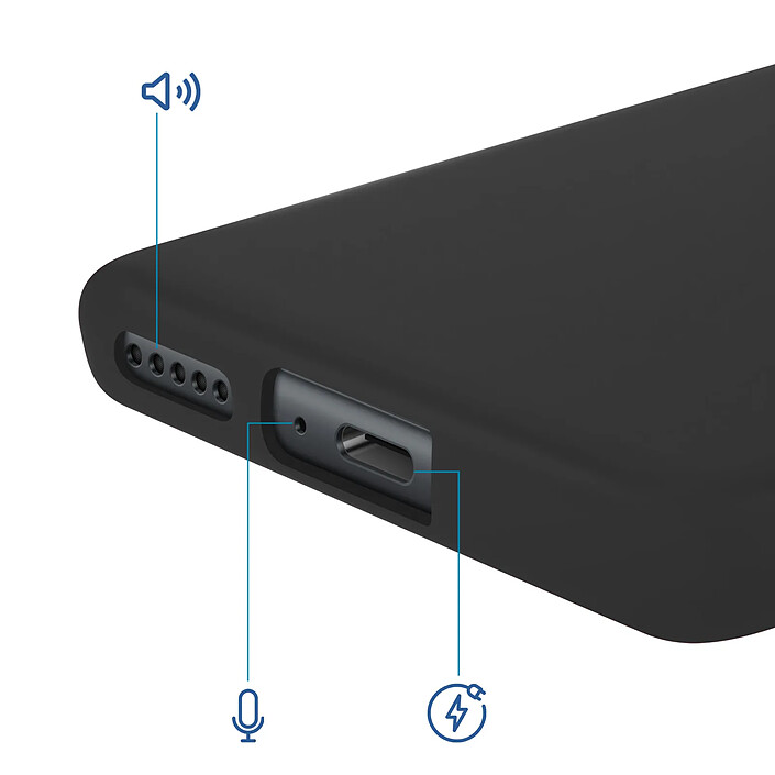 Avizar Coque Soft-Touch pour Redmi Note 15 5G en Silicone Anti-dérapant Noir pas cher