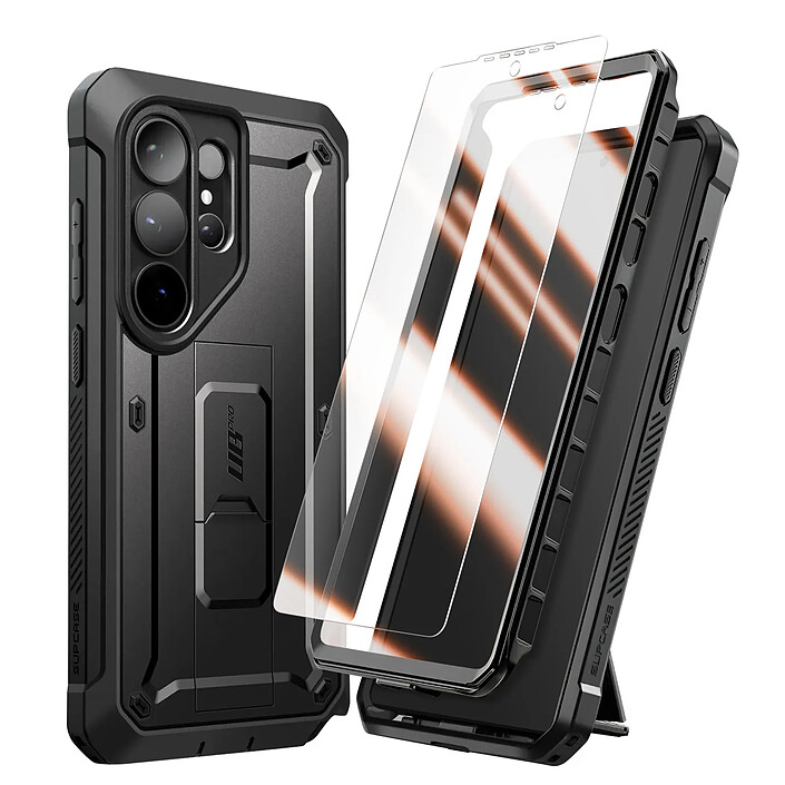 Supcase Coque Intégrale pour Galaxy S26 Ultra Série Unicorn Beetle Pro avec Verre Trempé Noir