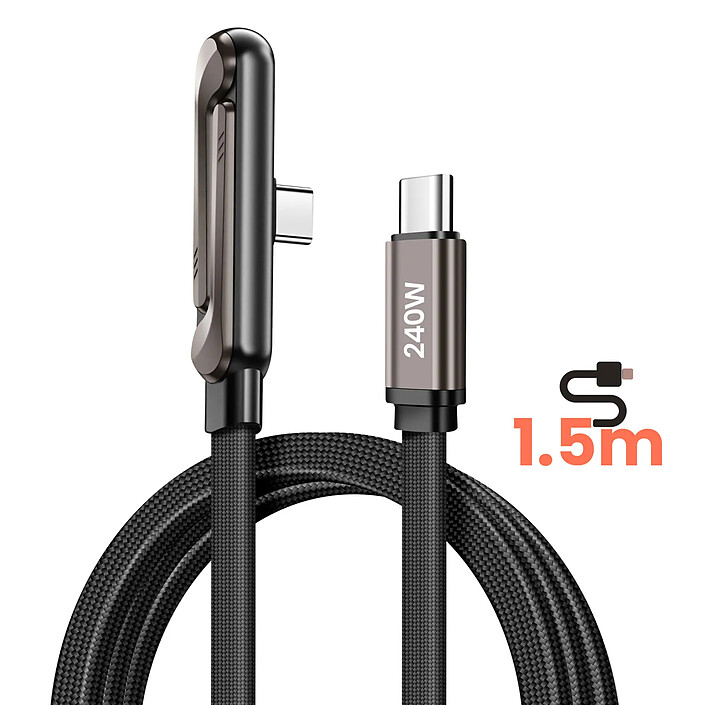 Acheter Avizar Câble USB-C vers USB-C Power Delivery 240W Conception Coudé 1.5m
