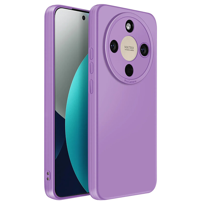 Avizar Coque pour Honor Magic 8 Lite en Silicone Souple avec Contour Protection Caméra Violet