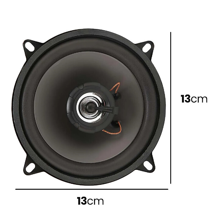 Avizar Haut-parleur Automobile 5 pouces 350W 13×13cm Aimant Ferrite Sensibilité 90dB Noir pas cher