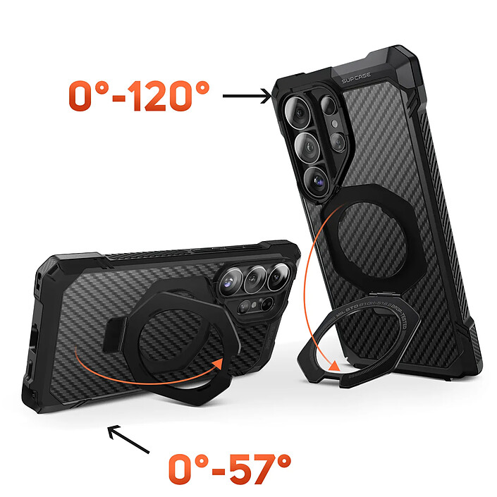 Supcase Coque MagSafe pour Galaxy S26 Ultra Unicorn Beetle Grip Antichoc Militaire 4.5m Noir pas cher