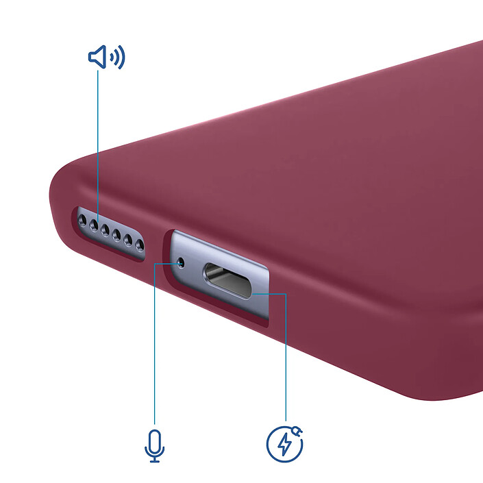 Avizar Coque Soft-Touch pour Redmi Note 15 4G en Silicone Anti-dérapant Bordeaux pas cher